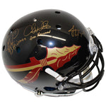 FSU 3 HT Jameis Winston,Chris Weinke,& Charlie Ward Signed Schutt F/S Helmet-JSA