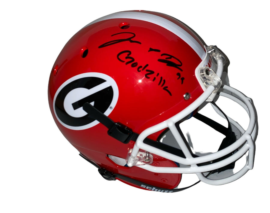 Jordan Davis Autographed Georgia Bulldogs Schutt Rep Full Size Helmet - BAS Authentic