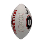 Kendall Milton Autographed Georgia Bulldogs White Panel Football - Beckett