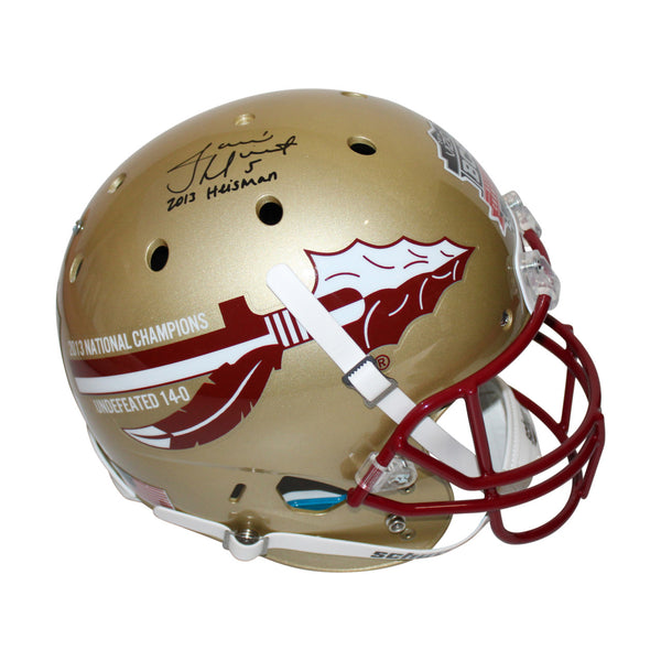Jameis Winston Signed FSU Noles Schutt 2013 Nat Champ Rep F/S w/Insc - PSA
