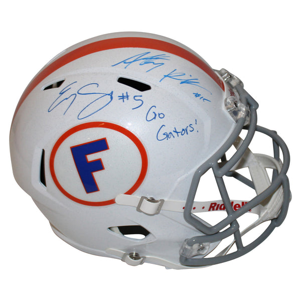 Anthony Richardson & Emory Jones Dual Signed UF Gators Riddel F/S Rep w/Insc-PSA