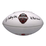 Jack Podlesny Autographed Georgia Bulldogs White Back-To-Back Champions Logo Football wiith 22 Natl Champs Inscription - Beckett Authentic