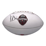 Kelee Ringo Autographed Georgia Bulldogs Back-To-Back Champions Logo White Panel Football  - Beckett Authentic