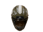 Kansas City Chiefs Team Signed Full Size Green Salute to Service Authentic Helmet - Beckett  Authentic