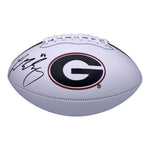 Ladd McConkey Autographed Georgia Bulldogs Baden White Panel Football