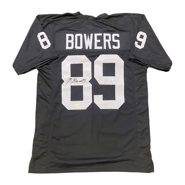 Brock Bowers Autographed Las Vegas Raiders Black XL Custom Jersey