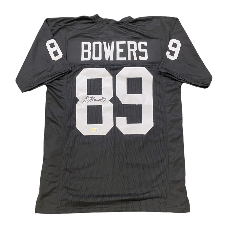 Brock Bowers Autographed Las Vegas Raiders Black XL Custom Jersey