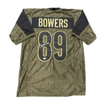 Brock Bowers Autographed Las Vegas Raiders XL Custom Salute to Service Jersey