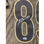 Brock Bowers Autographed Las Vegas Raiders XL Custom Salute to Service Jersey