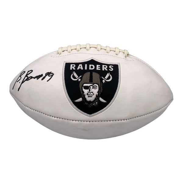 Brock Bowers Autographed Las Vegas Raiders White Panel Football