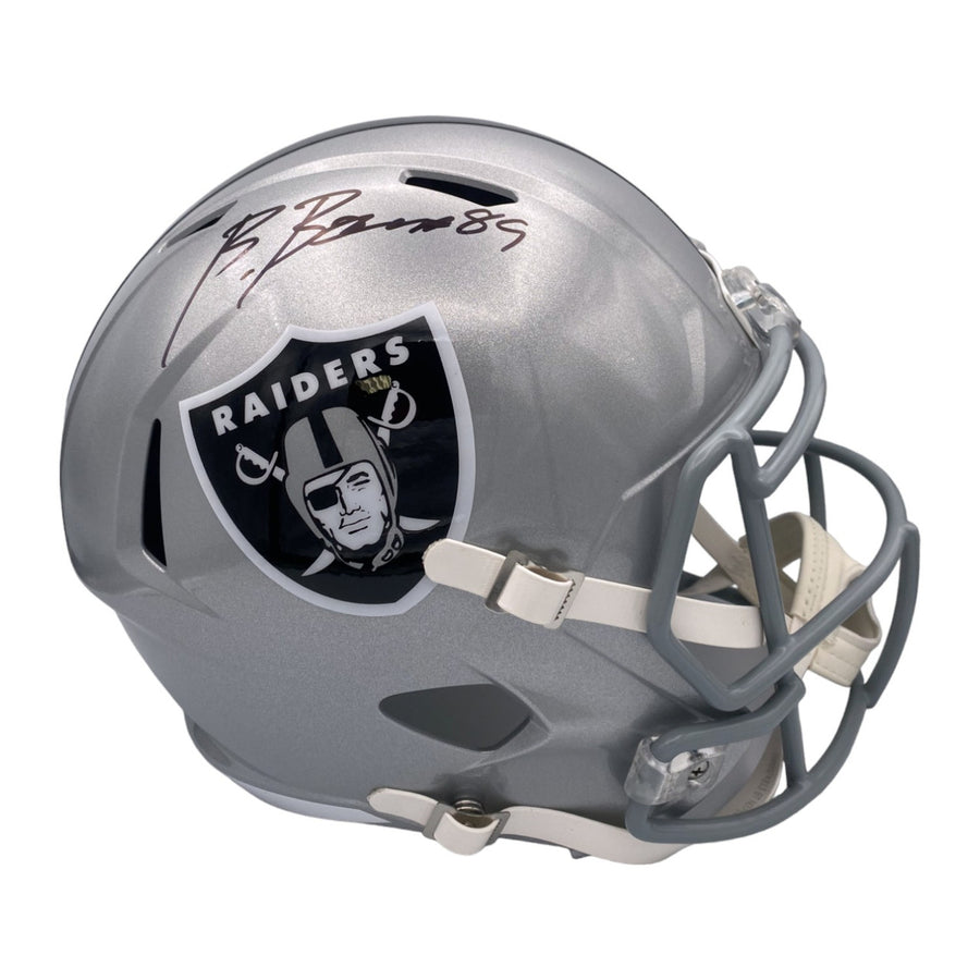 Brock Bowers Autographed Las Vegas Raiders Riddell Full Size Speed Replica Helmet