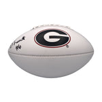 Dominic Lovett Autographed Georgia Bulldogs White Panel Football