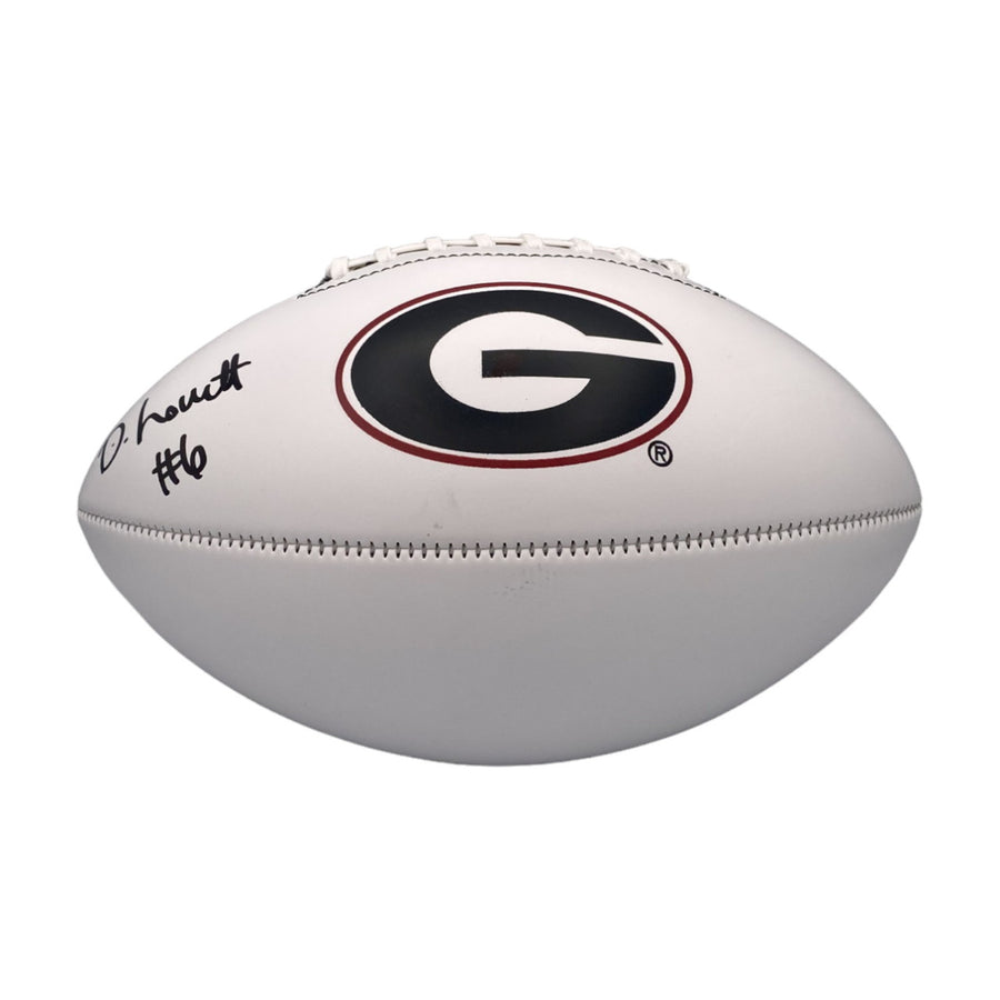 Dominic Lovett Autographed Georgia Bulldogs White Panel Football