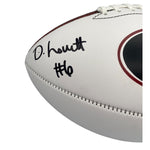 Dominic Lovett Autographed Georgia Bulldogs White Panel Football