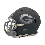 Oscar Delp Autographed Georgia Bulldogs Riddell Gray Slate Mini Helmet