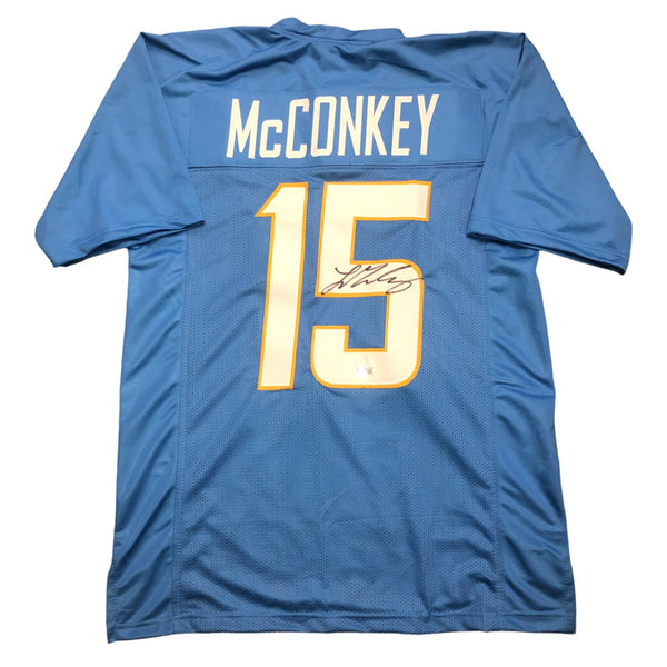 Ladd McConkey Autographed Los Angeles Chargers Powder Blue XL Custom Jersey
