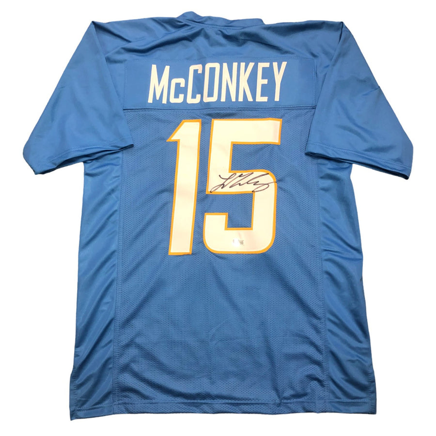 Ladd McConkey Autographed Los Angeles Chargers Powder Blue XL Custom Jersey