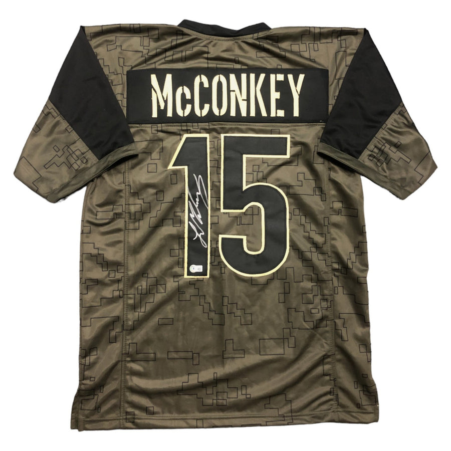 Ladd McConkey Autographed Los Angeles Chargers Salute to Service XL Custom Jersey