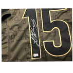 Ladd McConkey Autographed Los Angeles Chargers Salute to Service XL Custom Jersey