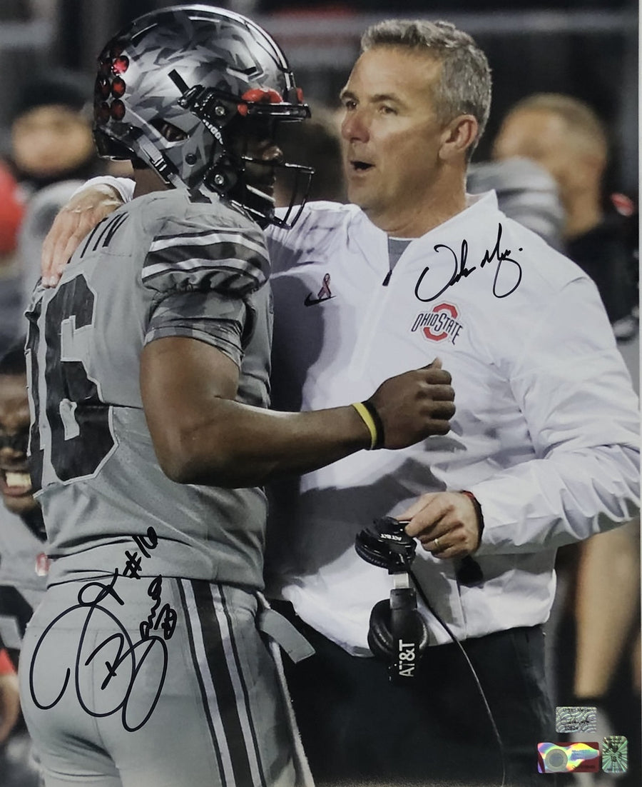 Urban Meyer & JT Barrett Ohio State Buckeyes 16-1 16x20 Autographed Signed Photo - Meyer & Barrett COA