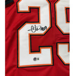 Christian Izien Autographed Tampa Bay Buccaneers Red Custom Jersey- Beckett