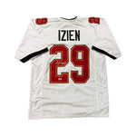 Christian Izien Autographed Tampa Bay Buccaneers White Custom Jersey- Beckett