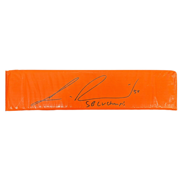 Lavonte David Autographed Orange Endzone Pylon w/ 'SB LV Champs' Inscription - Beckett