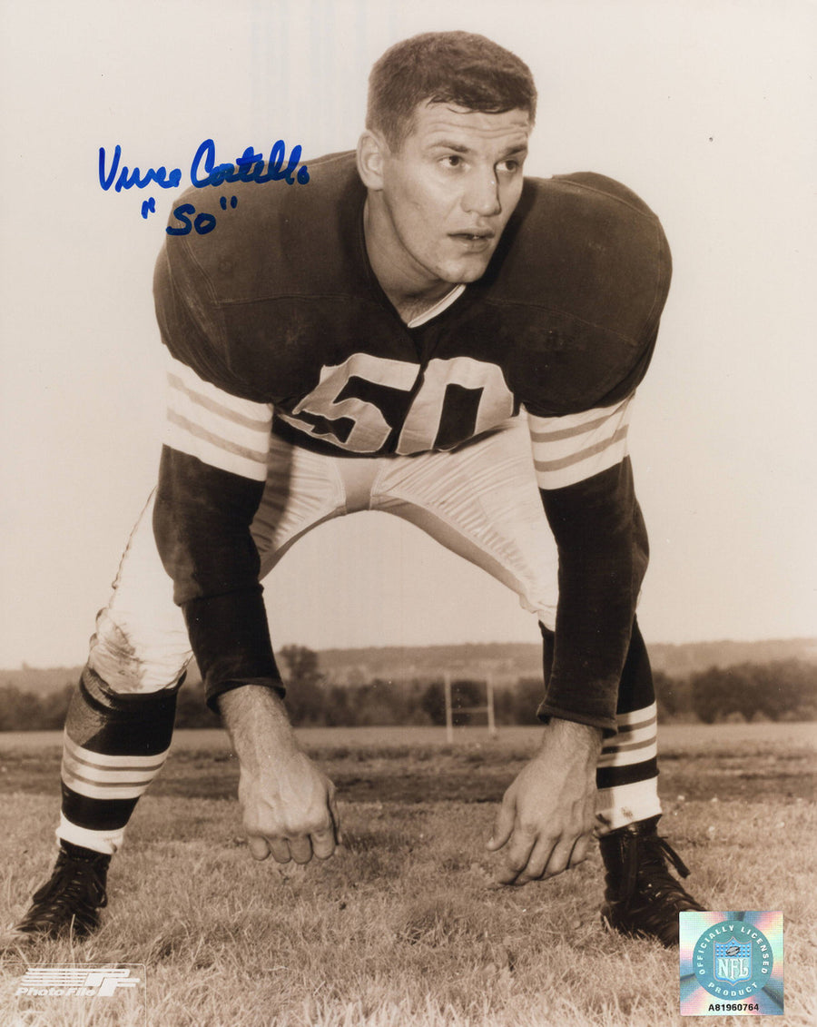 Vince Costello Browns 8-1 8x10 Autographed Photo - Certified Authentic