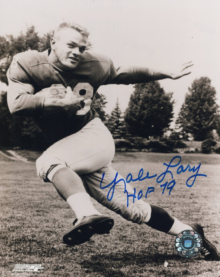 Yale Lary Detroit Lions 8-1 8x10 Autographed Photo - Certified Authentic