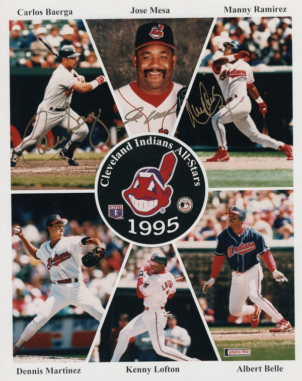 Baerga-Mesa-Ramirez Cleveland Indians 8-1 8x10 Autographed Photo - Certified Authentic