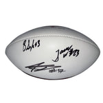 Kenyan Drake, Bradley Sylve & Jabriel Washington Autographed Alabama Crimson White Panel Football - Beckett