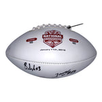 Kenyan Drake, Bradley Sylve & Jabriel Washington Autographed Alabama Crimson White Panel Football - Beckett