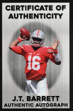 JT Barrett OSU 8-2 8x10 Autographed Signed Photo - Barrett COA