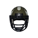 Baker Mayfield Autographed Tampa Bay Buccaneers Riddell Green Salute to Service Mini Helmet Signed in Orange- Beckett