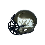 Baker Mayfield Autographed Tampa Bay Buccaneers Riddell Green Salute to Service Mini Helmet Signed in Orange- Beckett