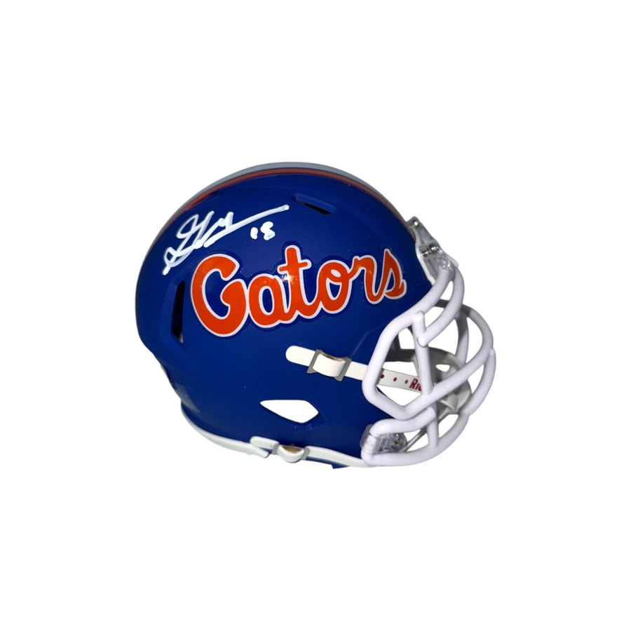 Graham Mertz Autographed Blue Riddell Mini Helmet Florida Gators