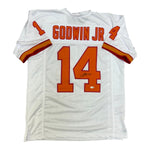 Chris Godwin Autographed Tampa Bay Buccaneers White Throwback Custom Jersey- JSA
