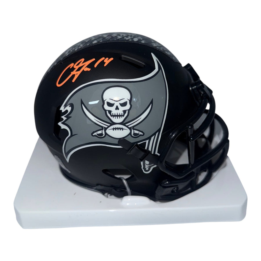 Chris Godwin Autographed Tampa Bay Buccaneers Riddell Black Salute to Service Mini Helmet - JSA