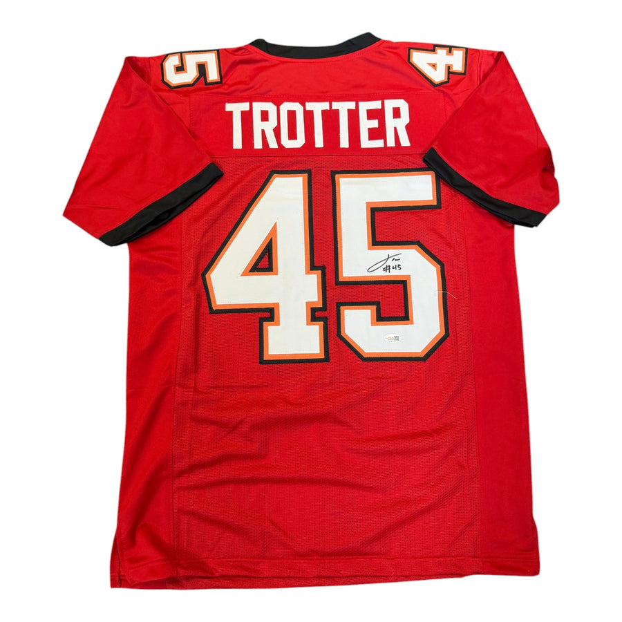 Josiah Trotter Autographed Tampa Bay Buccaneers Red Custom Jersey- JSA