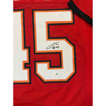 Josiah Trotter Autographed Tampa Bay Buccaneers Red Custom Jersey- JSA