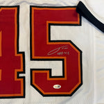 Josiah Trotter Autographed Tampa Bay Buccaneers White Custom Jersey- JSA