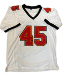Josiah Trotter Autographed Tampa Bay Buccaneers White Custom Jersey- JSA