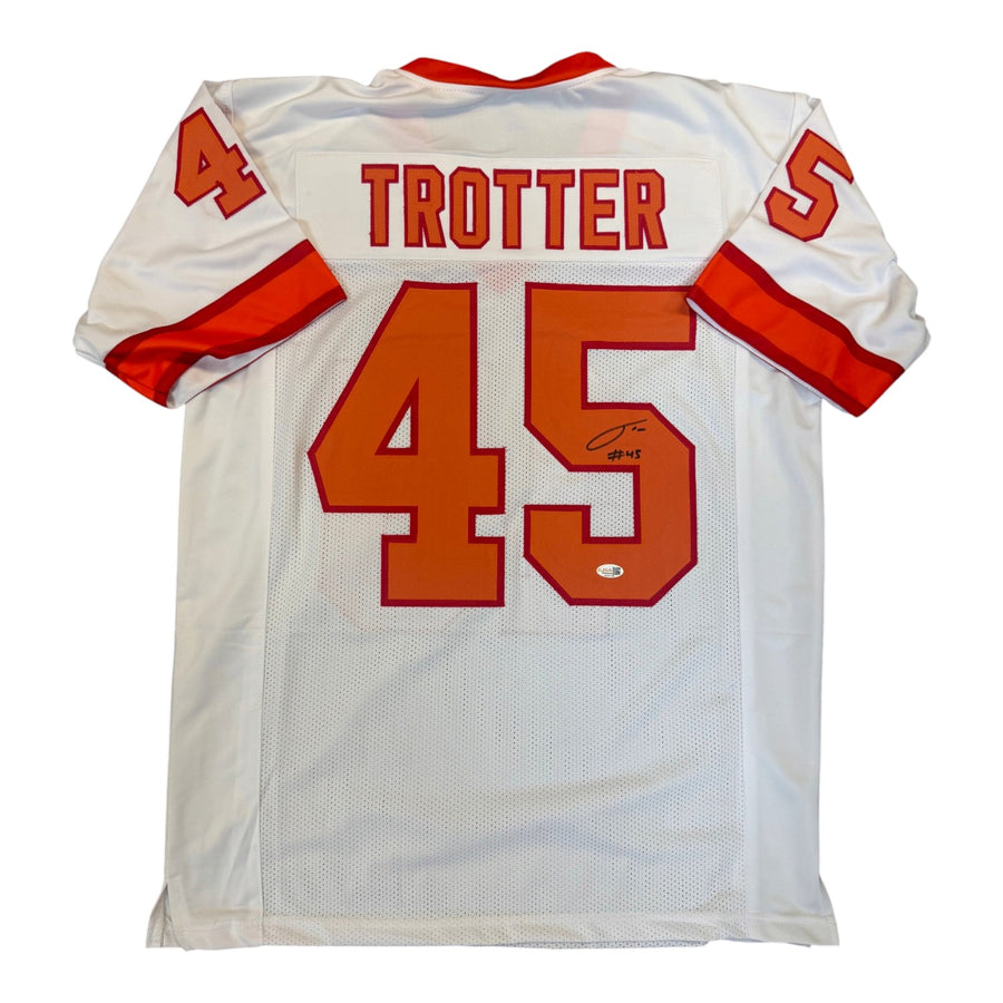 Josiah Trotter Autographed Tampa Bay Buccaneers White Throwback Custom Jersey- JSA