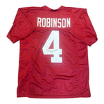 Brian Robinson Jr. Autographed Alabama Crimson Red Custom Jersey - JSA Authentic