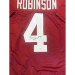 Brian Robinson Jr. Autographed Alabama Crimson Red Custom Jersey - JSA Authentic