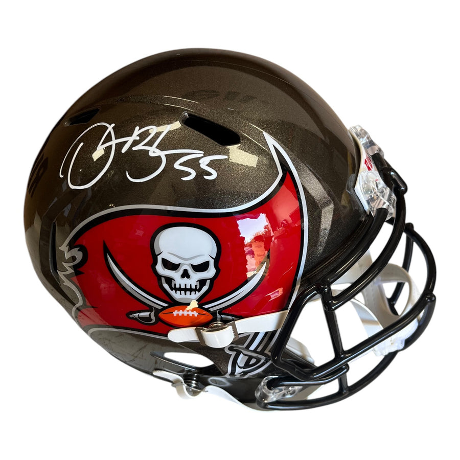 Derrick Brooks Autographed Riddell Pewter Full Size Speed Replica Helmet -Beckett