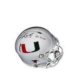 Carson Beck Autographed Miami Hurricanes Riddell White Full Size Authentic Helmet " Go Canes" Inscription- Beckett