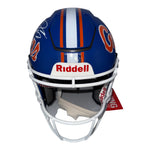 DJ Lagway Autographed Florida Gators Riddell Blue Script Speedflex Helmet with "Go Gators!" and "Chomp Chomp!" Inscriptions-Beckett