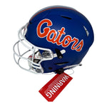 DJ Lagway Autographed Florida Gators Riddell Blue Script Speedflex Helmet with "Go Gators!" and "Chomp Chomp!" Inscriptions-Beckett