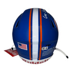 DJ Lagway Autographed Florida Gators Riddell Blue Script Speedflex Helmet with "Go Gators!" and "Chomp Chomp!" Inscriptions-Beckett